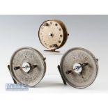 Selection of Centre Pin reels to include 2x ‘The Maxim Reel’ 5 ½narrow drum reels^ a 3 ½” Strike