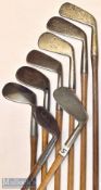 Interesting collection of well-known Scottish club makers golf irons (8) – 2x Tom Stewart^ one