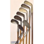 Interesting collection of well-known Scottish club makers golf irons (8) – 2x Tom Stewart^ one