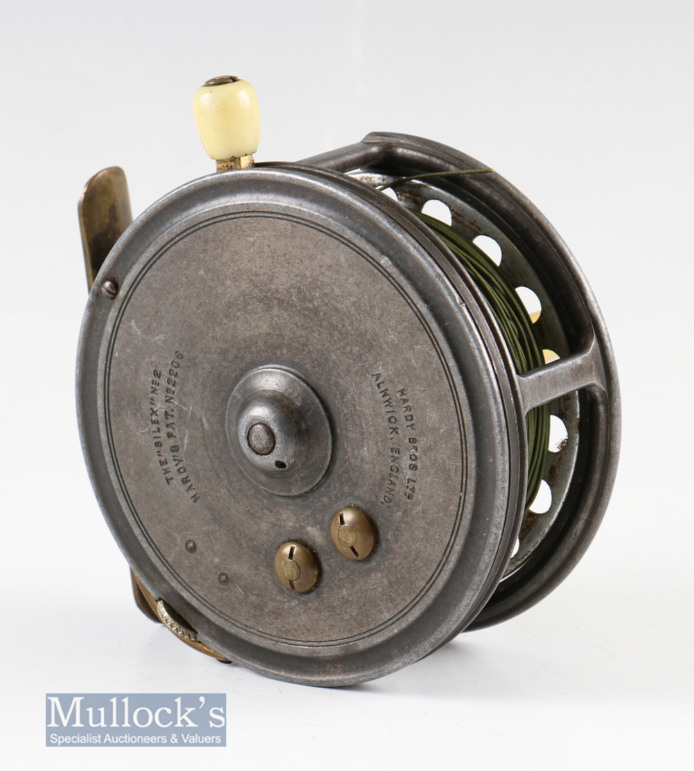 Hardy Bros Alnwick ‘The Silex No.2’ 3 ¾” alloy casting reel with factory quarter rim cut out^ - Image 2 of 2