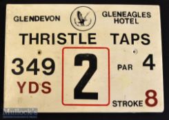 2x Gleneagles Hotel ‘Glendevon’ Golf Course Tee Plaque Hole 2 ‘Thristle Taps’ and Hole 12 ‘Ochil