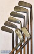 Selection of metal putters (8) Thistle straight blade^ J MacPherson “Putting Cleek”^ Anderson