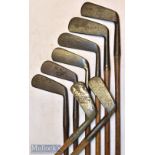 Selection of metal putters (8) Thistle straight blade^ J MacPherson “Putting Cleek”^ Anderson