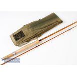 Fine Hardy’s England “The J.J.H Triumph” palakona trout fly rod post serial no c1980 onwards – 8ft