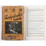 1930 Hardy’s Anglers’ Guide 52nd Edition with stepped index^ rear cover loose^ plus additions and