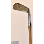 Spalding Deep Grooved “BakSpin” style mashie – stamped with Makers Anvil and Gold Medal model to the