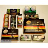 Collection of various wrapped Dunlop 65 and Warwick golf balls et al (39)– all in makers tubes^