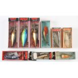 7x Rapala Lures includes various examples^ Jointed^ Risto Rap etc^ together with ABU lures all in