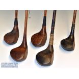 Selection of various size golf club woods (5) – incl 3x drivers and brassies by Tom Fernie^ Harry