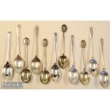 7x Walker & Hall Silver Golf Teaspoons: having crossed club designed handles^ all Sheffield 1933^