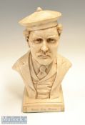 Young Tom Morris the youngest Open Golf Champion white resin bust – with engraved plaque “Young