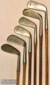 Collection of R Forgan & Son St Andrews golf irons and putters (6) – 3x Royal Models to incl 2x 3