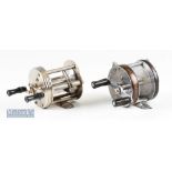 ABU Record 1550 Modell C Multiplier reel together with ABU Record Sport 2100 both twin handled^