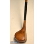 Fine Alick Marling golden dog wood scare neck baffie – with original hide grip with underlisting