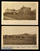 2x early St Andrews Golf Links golfing scene postcards c1903 – both by James Patrick one showing
