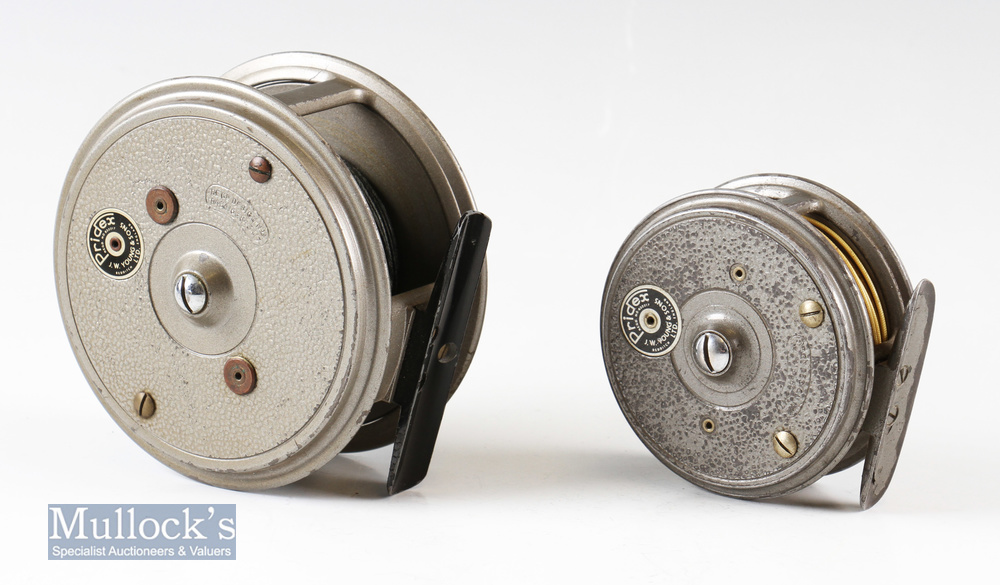 2x JW Young & Sons 3” and 4” ‘Pridex’ fly reels including a 3” with line^ together with a 4” wide - Image 3 of 3