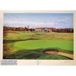 2001 Official Royal Lytham Open Golf Championship signed ltd ed print by Graeme Baxter – signed by