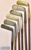 Collection of metal and brass blade style putters (6) - Magic Putter with chamfered heel and toe^