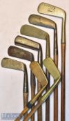 Mixture of Brass and metal blade golf putters (8) - George Black straight blade^ “C” Model bent