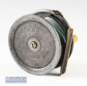 C Farlow & Co London 4” alloy Salmon fly reel Perfect style^ with maker’s marks and Holdfast logo^
