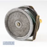 C Farlow & Co London 4” alloy Salmon fly reel Perfect style^ with maker’s marks and Holdfast logo^