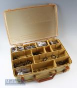 Plano two tray over and under tackle box containing a large quantity of Rod Rings including single