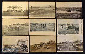 Interesting collection of early St Andrews golfing postcards from 1903 to 1909 et al (9) - many