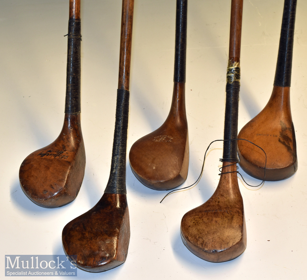 Collection of late scare neck golf club drivers (5) W Rea & Sons driver^ T Simpson driver^ Gibson - Image 2 of 2