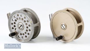 C Farlows ‘The Panton’ 3” dry fly reel marked with the holdfast logo^ together with another C.