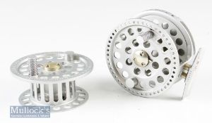 Hardy Bros England ‘Angel’ 6/7 trout fly reel in silver finish^ counter weight balance^ foot stamp