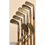 8x assorted irons – good mix incl Hammer Brand jigger^ Gibson Star smf mashie^ 2x large headed