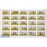 Set of The Burline Mixture Golfers Blend cigarette cards – 25/25 - mounted framed and glazed – comes