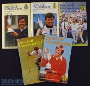 5x 1980s Open Golf Championship programmes - 1982 at Royal Troon and won by Tom Watson; 1983 at