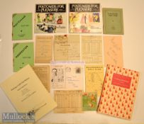 Interesting collection of Golfing Ephemera from as early as 1830 – to incl an addressed letter to