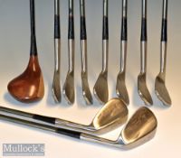 Fine and unusual set of Robert Forgan “Tommy Armour” signature Silver Scott golf clubs (10) – 9x