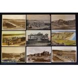 Interesting collection of St Andrews golfing postcards from 1908 onwards (9) to include an