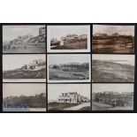 Selection of early Moray Golf Club Lossiemouth golfing scene postcards from early 1900s and