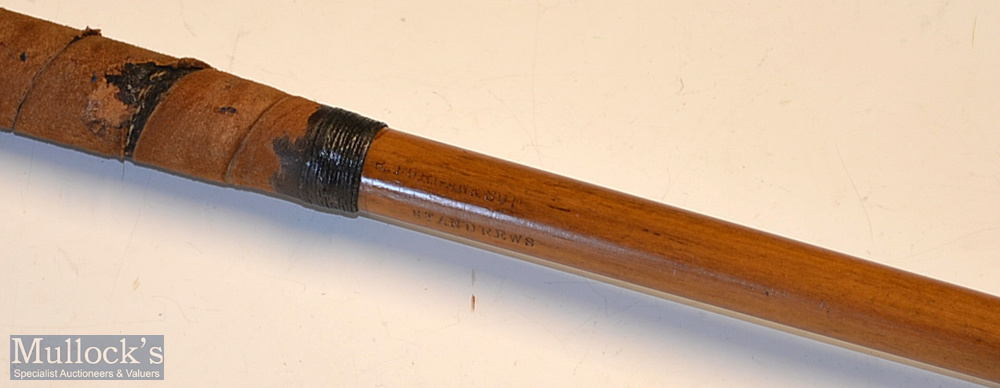 Fine and exotic R Forgan POWF dark stained persimmon scare neck late bulger brassie c1895 – fitted - Image 3 of 3