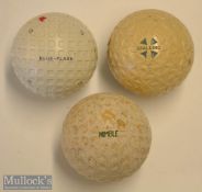 3x various good mesh pattern golf balls - good Spalding triangular mesh pattern appears unused;