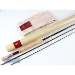 Fine Hardy’s Made in England “Hardy Viscount” carbon fly rod - 10ft 6in 3pc - line 7#^ lined butt