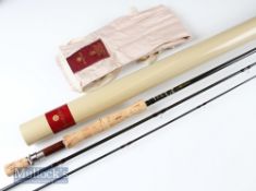 Fine Hardy’s Made in England “Hardy Viscount” carbon fly rod - 10ft 6in 3pc - line 7#^ lined butt