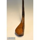 Fine and early Tom Morris St Andrews longnose light stained fruitwood play club c1850 – the