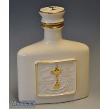 1997 Valderrama Ryder Cup Commemorative ceramic whisky decanter - white decanter with gilt trim^ ltd