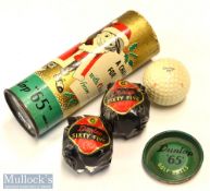 3x Early Dunlop Sixty Five diamond label wrapped balls – in early Christmas Dunlop 65 Golf Ball