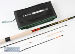 Fine and unused Masterline “John Wilson Avon/Quiver” High Grade Carbon rod – 11ft with two tops –