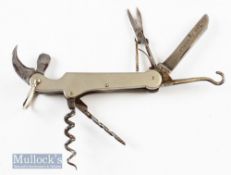 The Dunkeld by G Butler multi tool angling knife having hook^ knife^ scissors^ screwdriver^