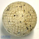 Thornton & Co “The Thornton Patent 27 ½” mesh pattern guttie golf ball c1896 - good pole