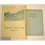 Oakdale Golf Club Harrogate Handbook by Robert H K Browning c1930 - c/w folding Plan of The