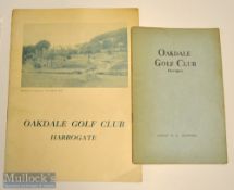Oakdale Golf Club Harrogate Handbook by Robert H K Browning c1930 - c/w folding Plan of The