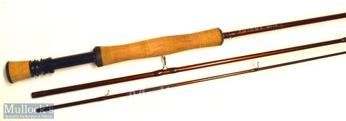 Fine Enigma EMG 3 carbon sea trout fly rod- 9ft 3pc line wt 8# - very lightly soiled cork handle -